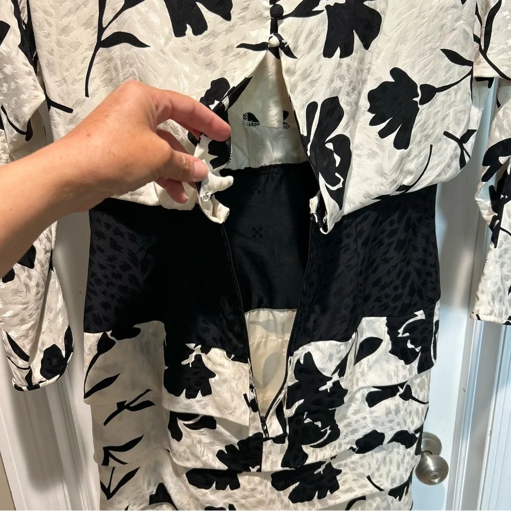 Vintage A.J. Bari 1980s Black & White Petites Cocktail Dress | Size S/P
